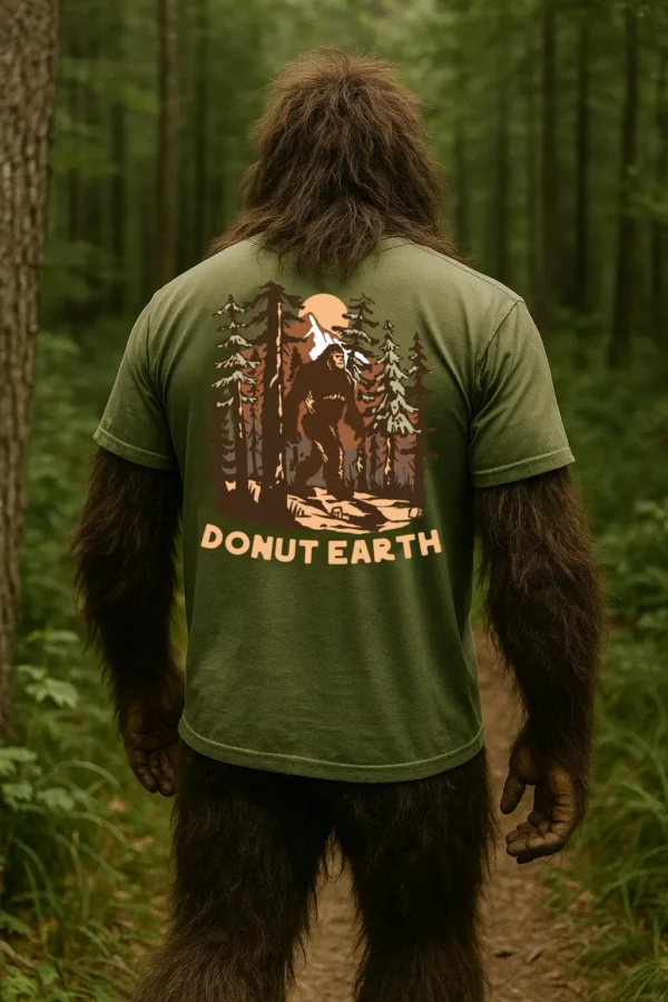 Bigfoot wearing a bigfoot shirt