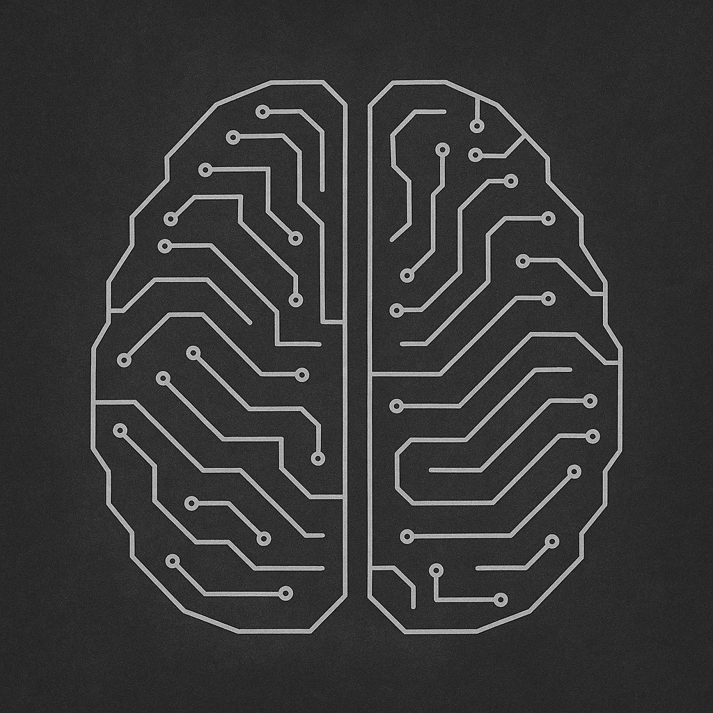 Abstract circuitry forming a human brain—symbolizing MKUltra’s warning about surveillance, manipulation, and ethical decay in the digital age.