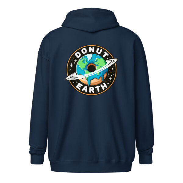 Donut Earth Logo Unisex zip hoodie - Image 5